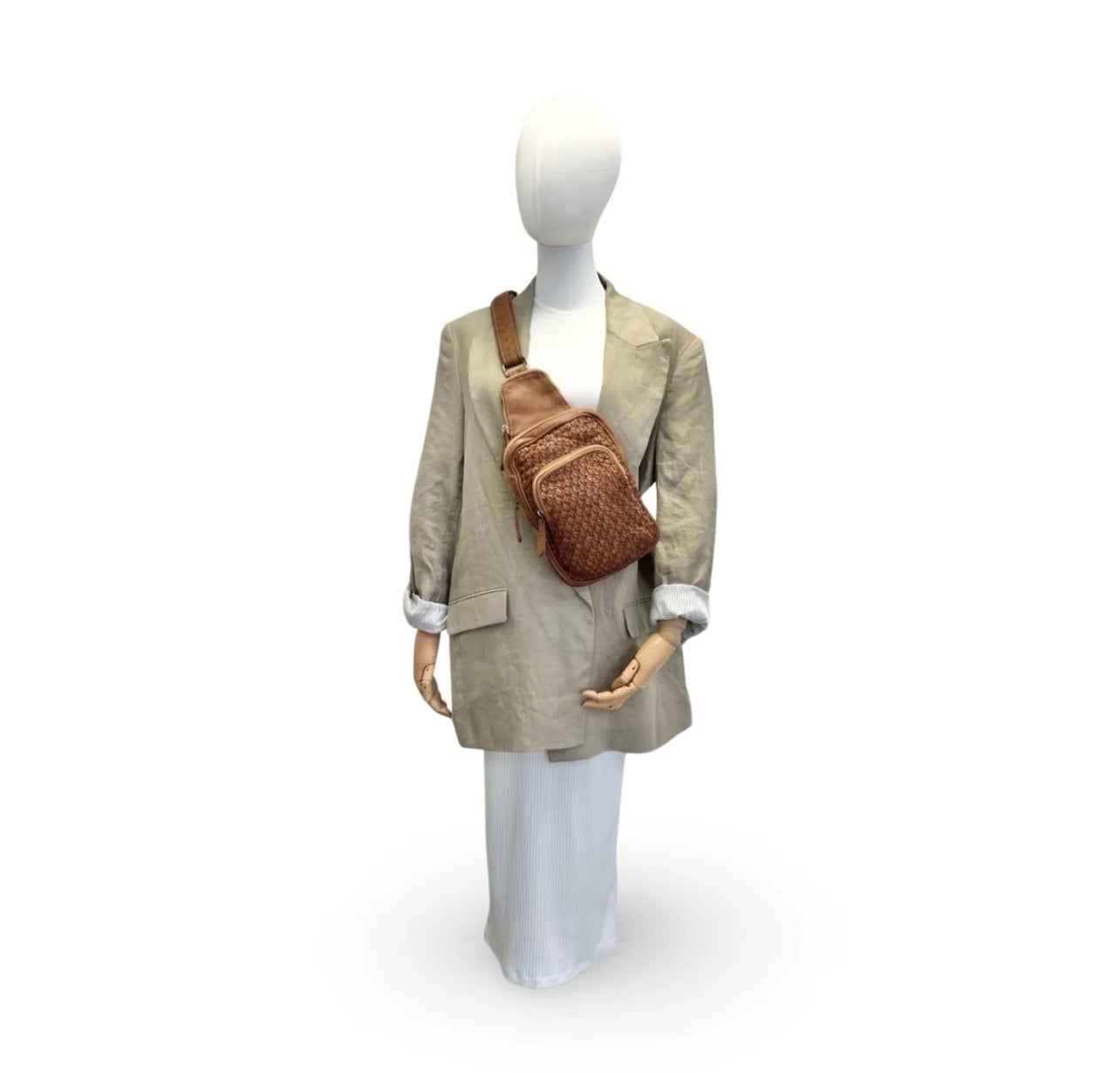 BZNA Bag Jola Schwarz Italy Designer Leder  Designer Gürteltasche Umhängetasche