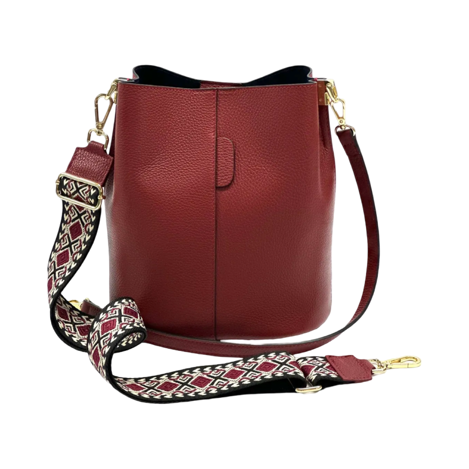 BZNA Bag Shirinia DarkRed Leder Italy Damen Handtasche Schultertasche Tasche - B Z N A