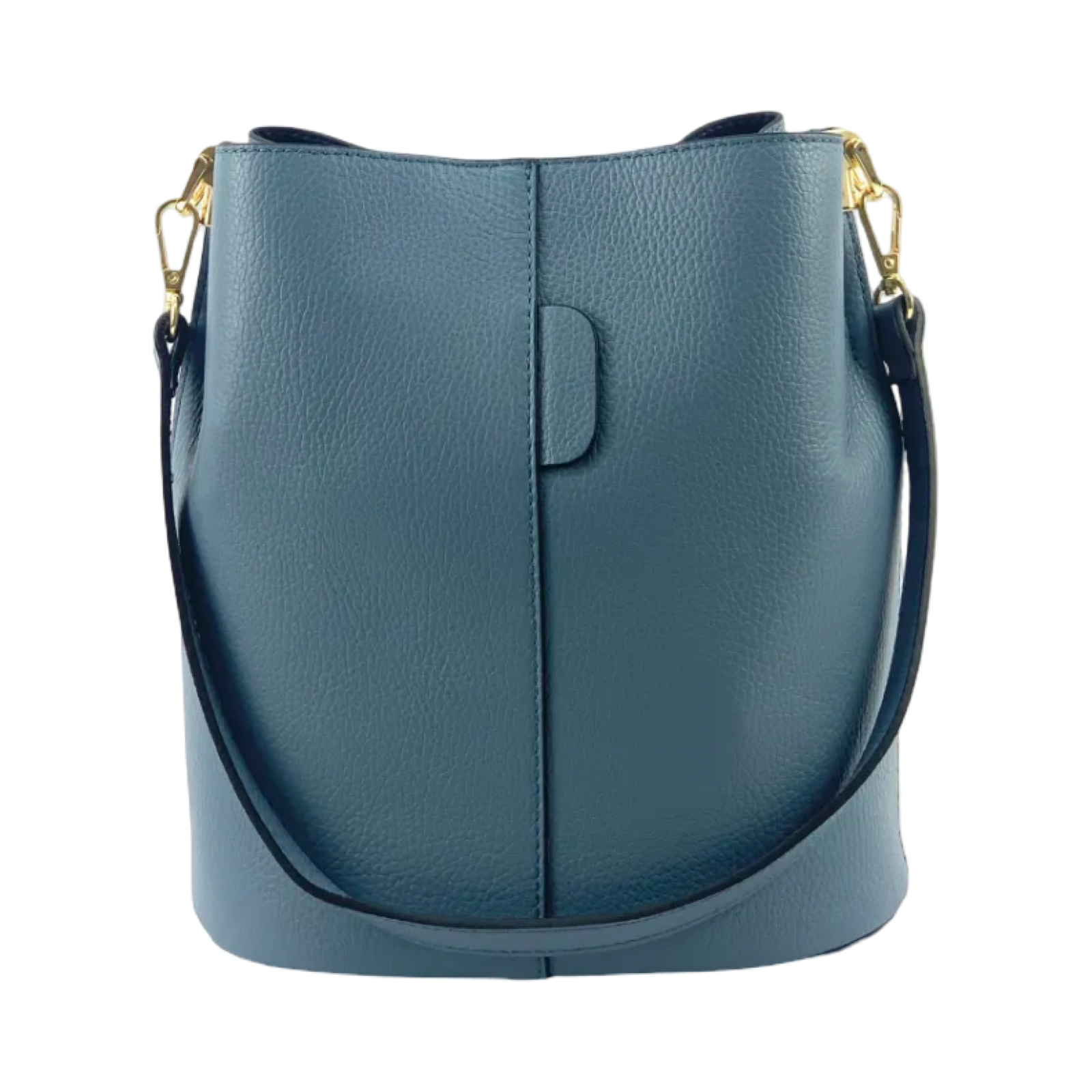 BZNA Bag Shirinia Graublau Leder Italy Damen Handtasche Schultertasche Tasche - B Z N A