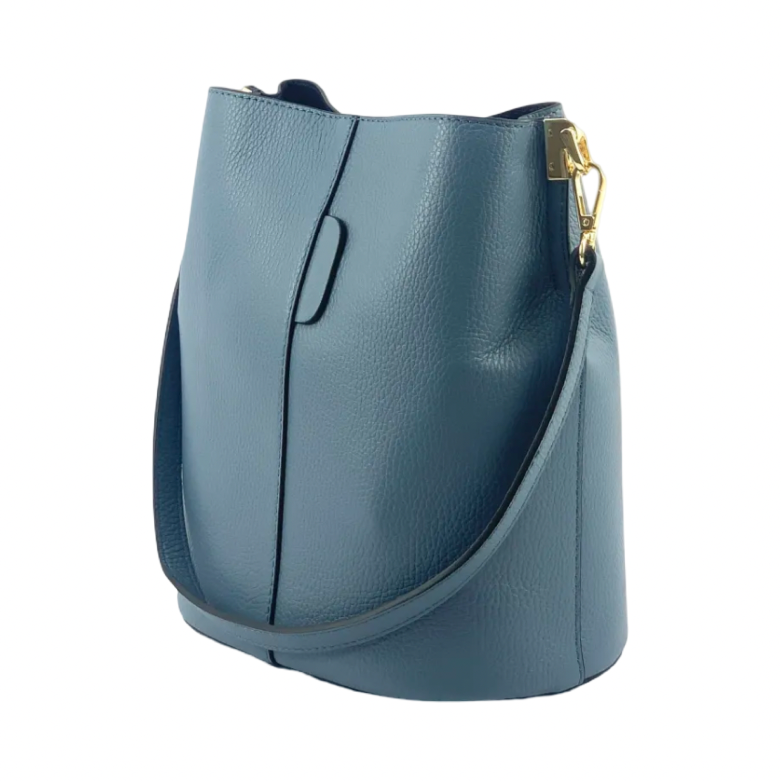 BZNA Bag Shirinia Graublau Leder Italy Damen Handtasche Schultertasche Tasche - B Z N A