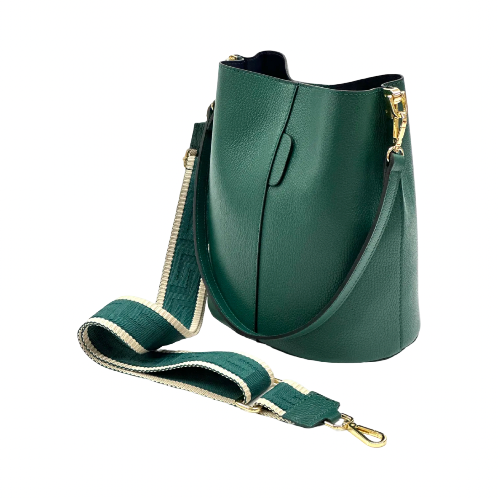 BZNA Bag Shirinia Verde Forest Leder Italy Damen Handtasche Schultertasche Tasche - B Z N A