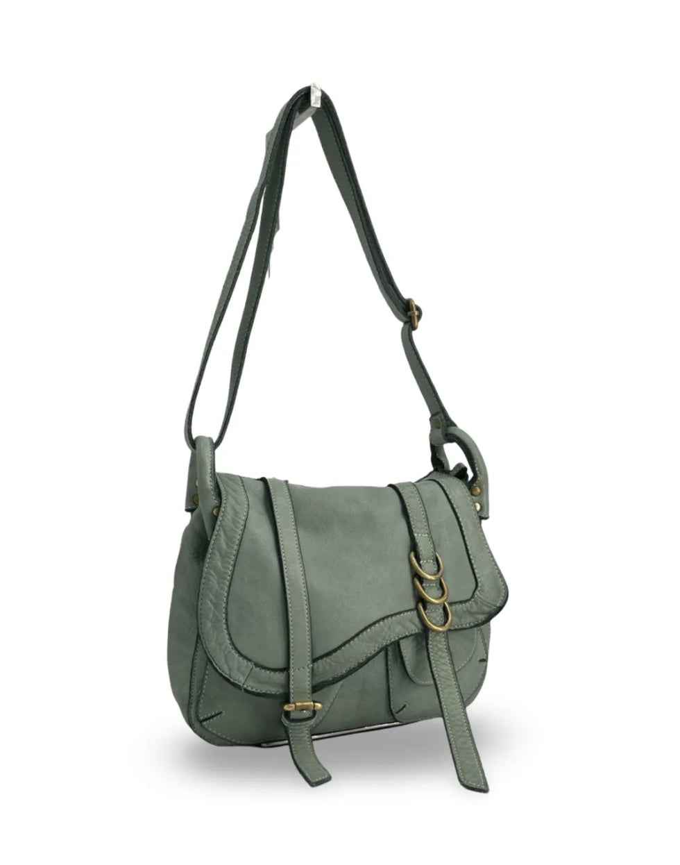 BZNA Bag Pauline Salvia Mint italy Designer Leder Schulter Ledertasche Umhänge Tasche