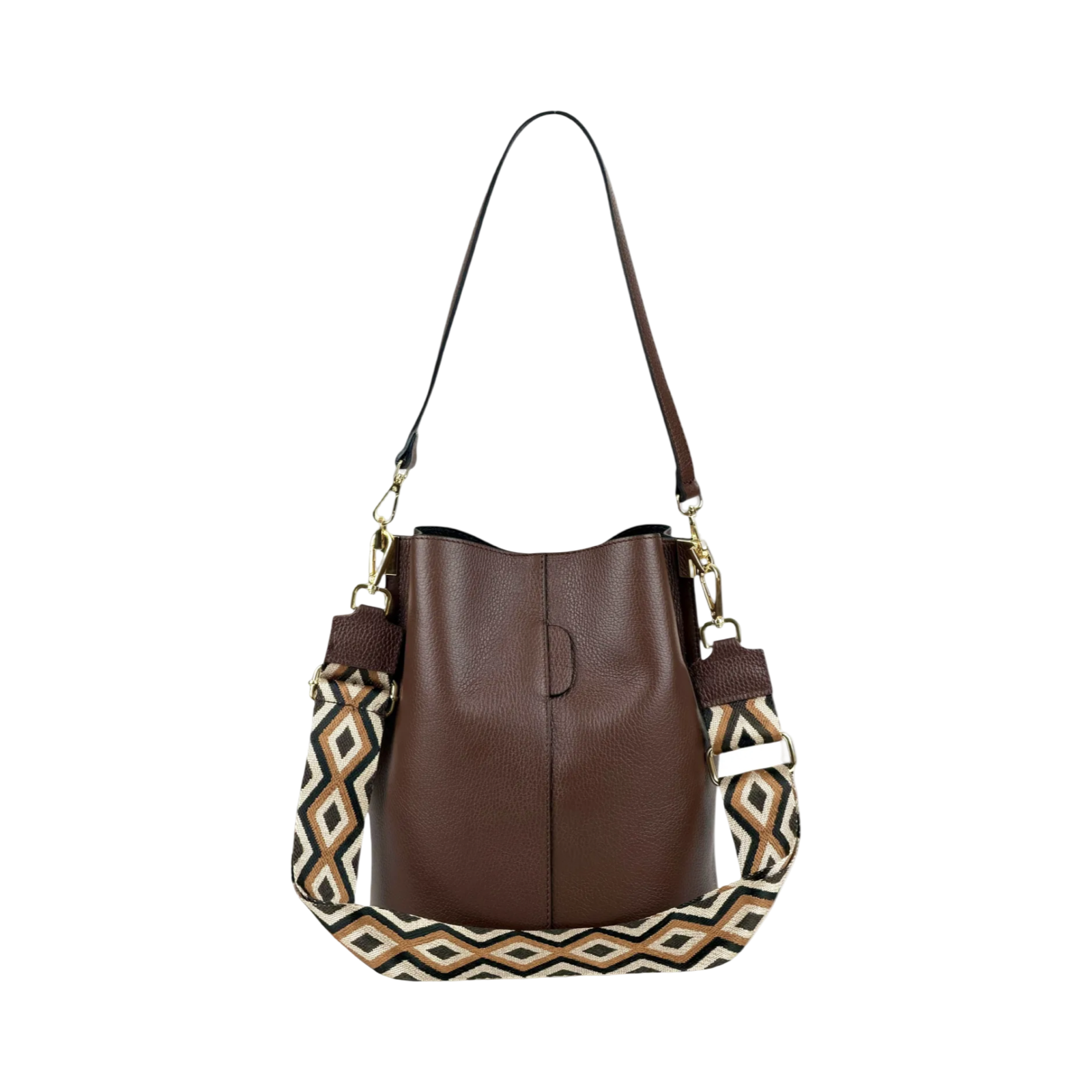 BZNA Bag Shirinia Braun Leder Italy Damen Handtasche Schultertasche Tasche - B Z N A