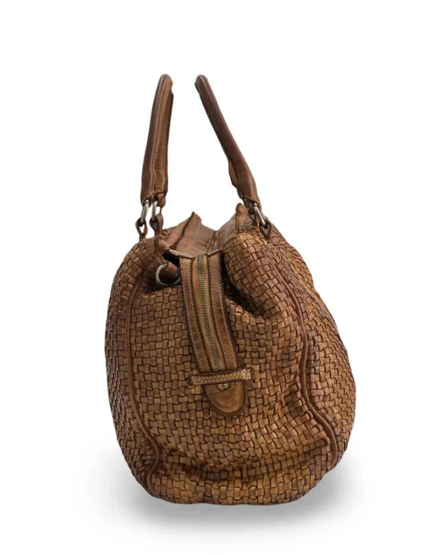 BZNA Bag Pepper Gelb Italy Designer Weekender Reise Tasche Handtasche Schultertasche Leder Shopper