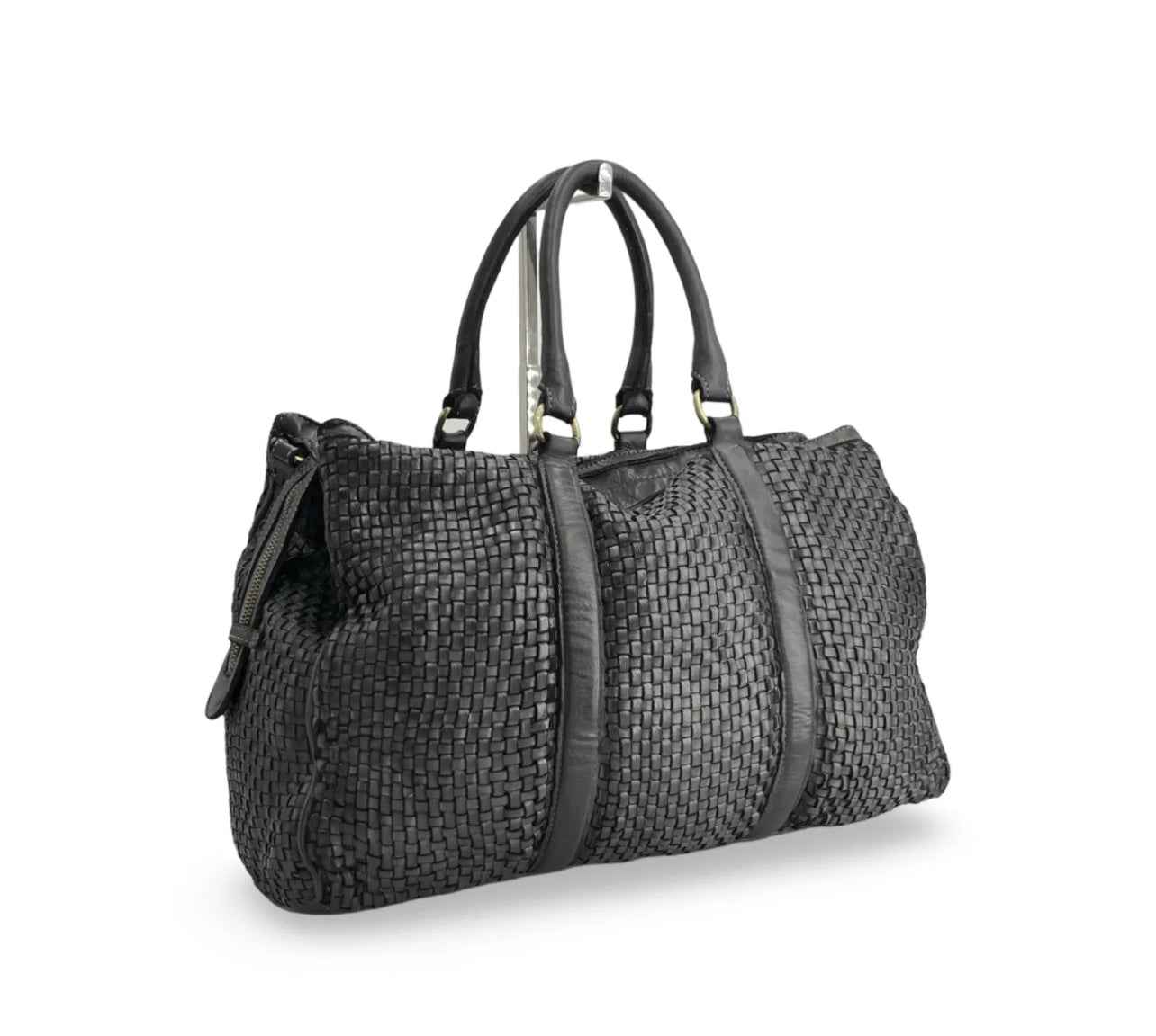 BZNA Bag Pepper Grau Italy Designer Weekender Reise Tasche Handtasche Schultertasche Leder Shopper