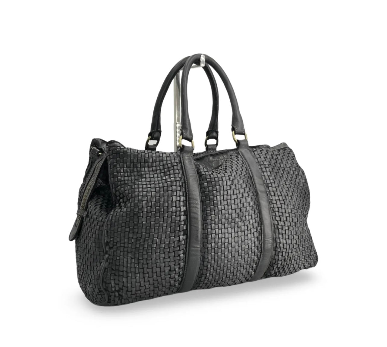 BZNA Bag Pepper Grau Italy Designer Weekender Reise Tasche Handtasche Schultertasche Leder Shopper