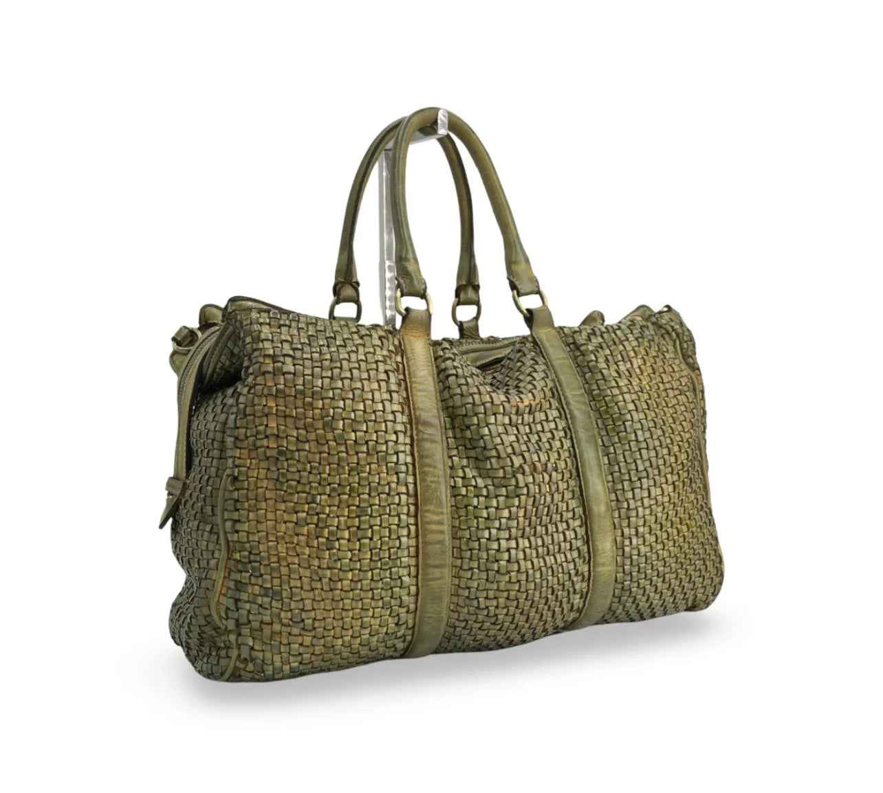 BZNA Bag Pepper Grün Italy Designer Weekender Reise Tasche Handtasche Schultertasche Leder Shopper