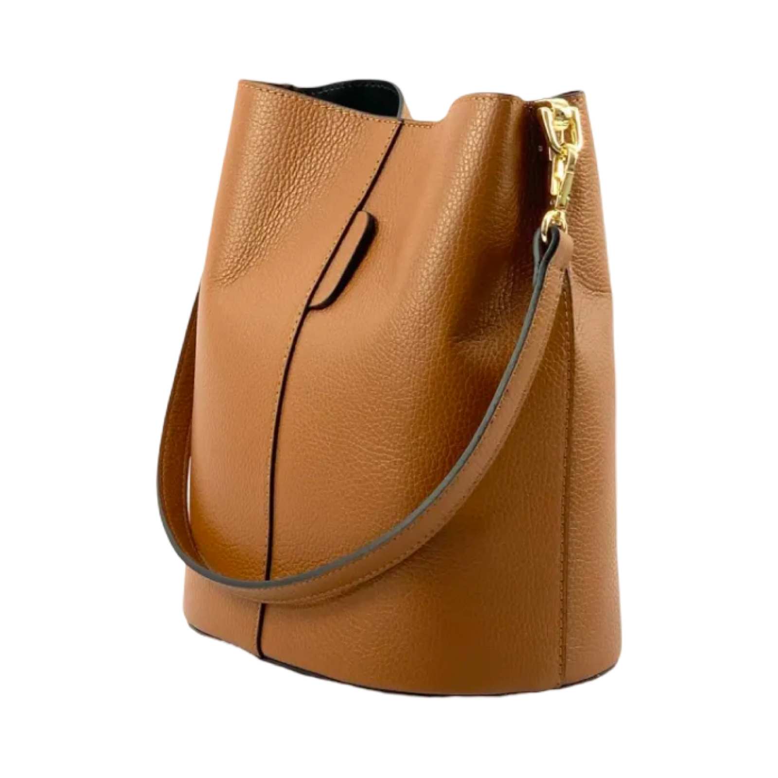 BZNA Bag Shirinia Cucio Scuro Leder Italy Damen Handtasche Schultertasche Tasche - B Z N A