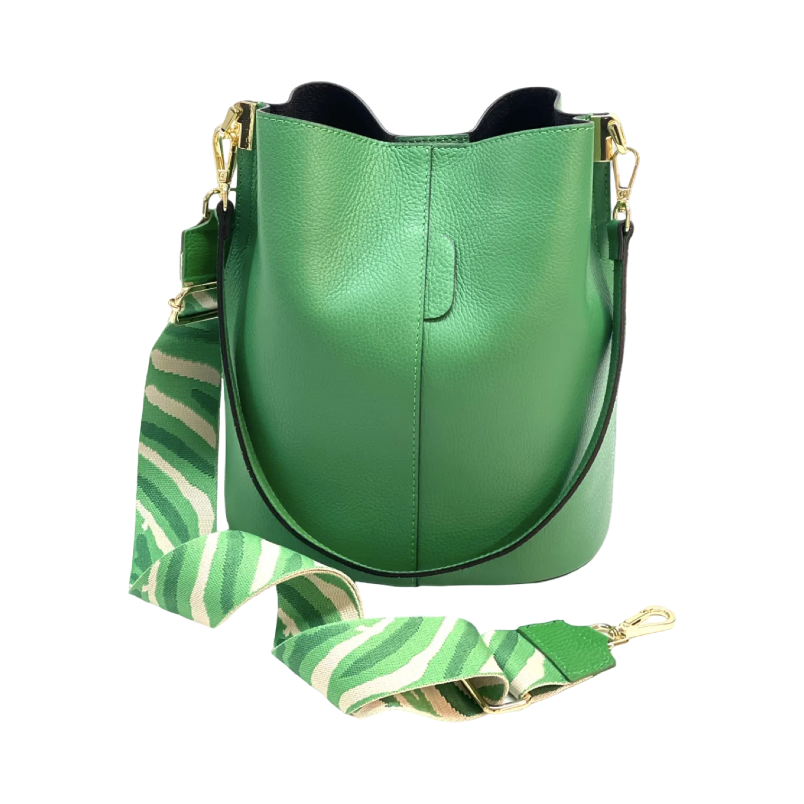 BZNA Bag Shirinia Esmerald Grün Leder Italy Damen Handtasche Schultertasche Tasche - B Z N A
