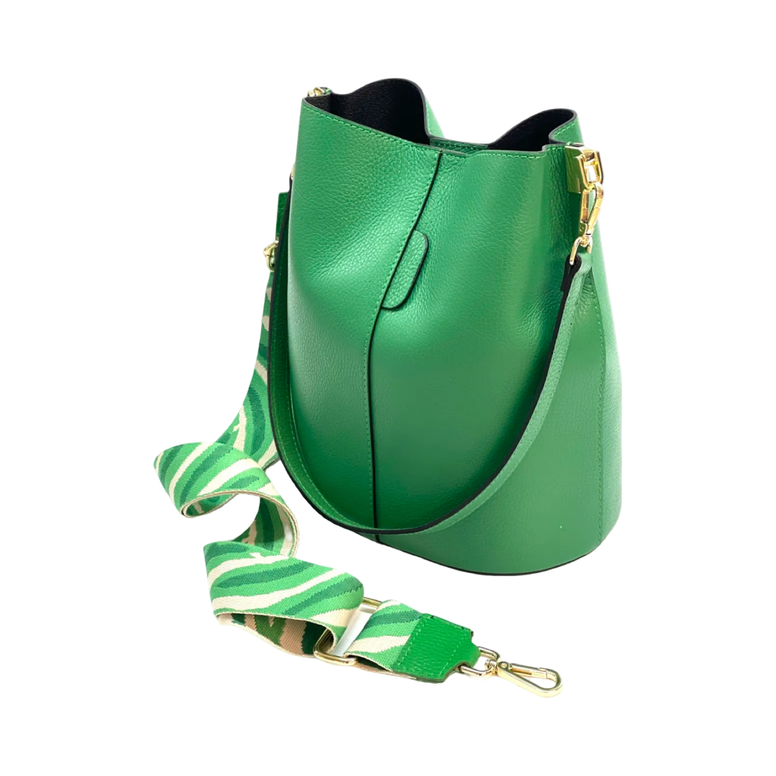 BZNA Bag Shirinia Esmerald Grün Leder Italy Damen Handtasche Schultertasche Tasche - B Z N A