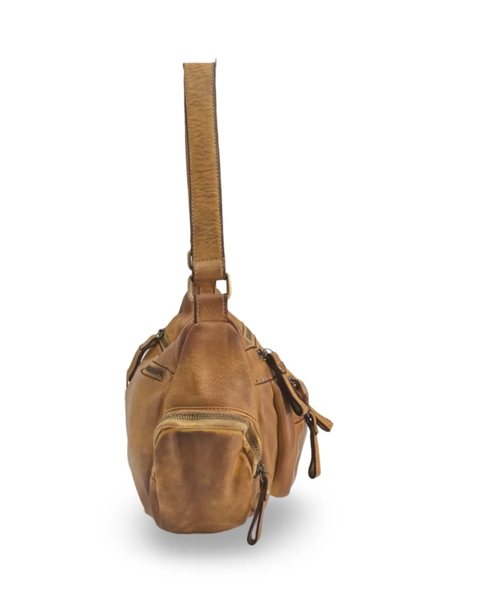 BZNA Bag Panna Grau Italy Designer Leder Schulter Ledertasche Umhängetasche