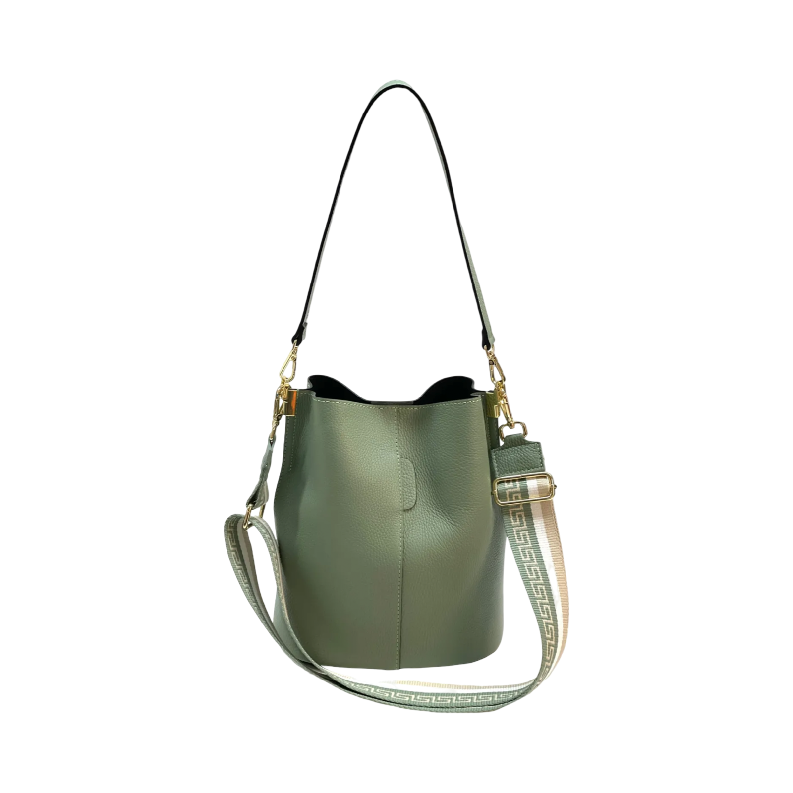 BZNA Bag Shirinia Salvia Grün Leder Italy Damen Handtasche Schultertasche Tasche