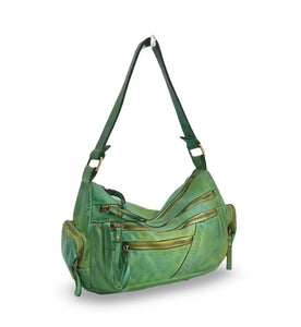 BZNA Bag Panna Grün Briliant Italy Designer Leder Schulter Ledertasche Umhängetasche