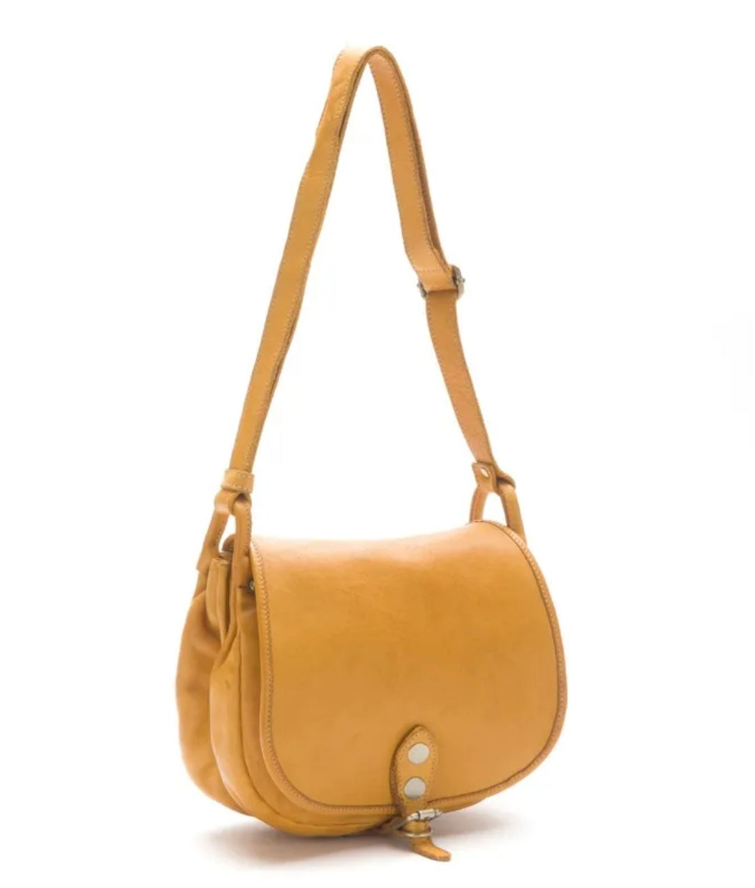 BZNA Schultertasche Taina Gelb Italy Designer Handtasche Ledertasche Umhängetasche