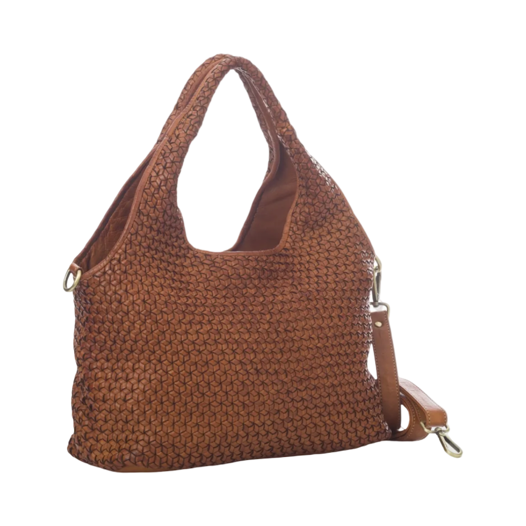 BZNA Bag Emilia Cognac Italy Designer Damen Handtasche Schultertasche Tasche Leder Shopper Neu
