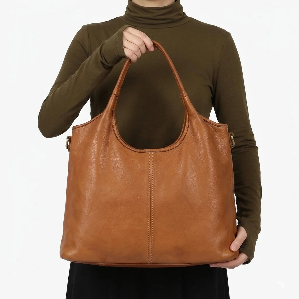 BZNA Bag Zinnia Taupe Italy Designer Handtasche Schultertasche Tasche Leder Shopper - B Z N A