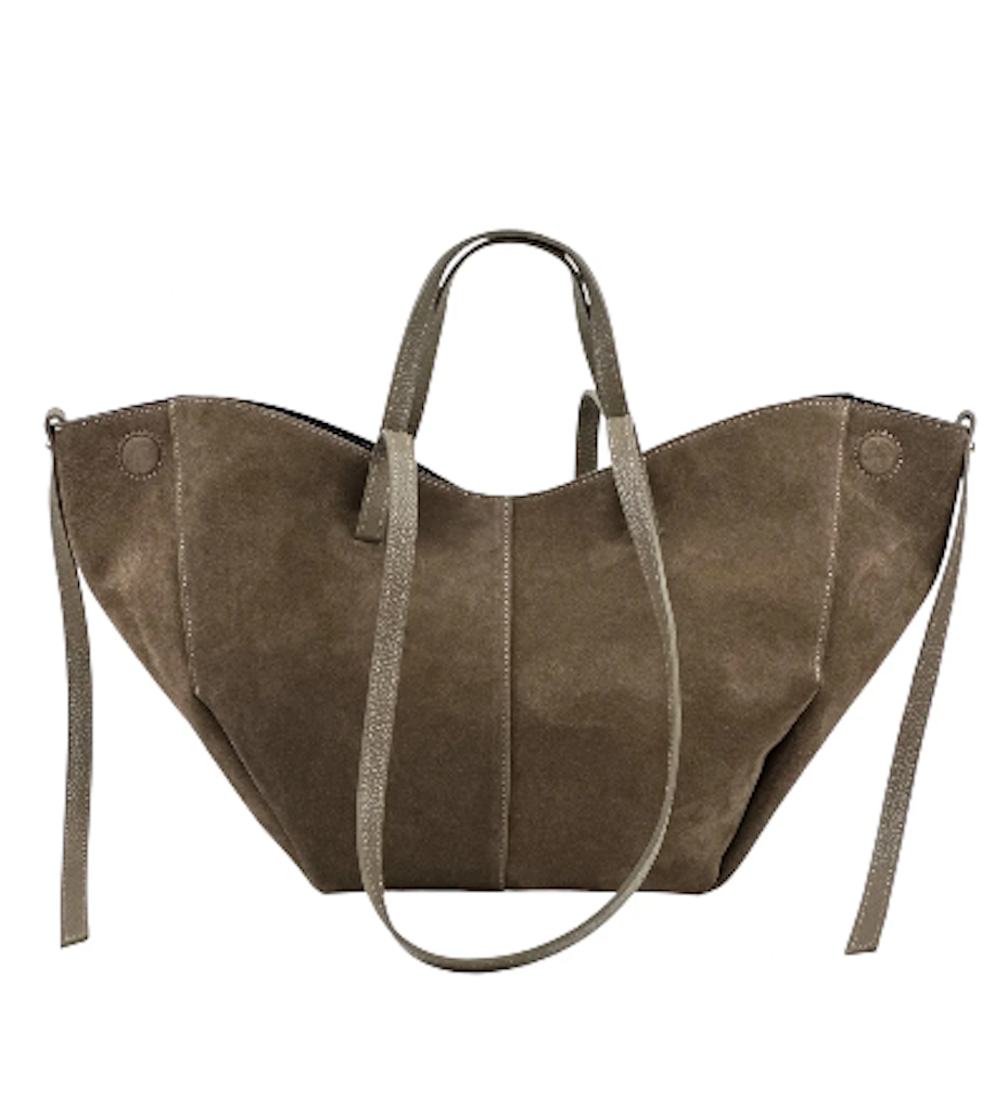 BZNA Bag Fonda Taupe Wildleder Italy Damen Shopper Handtasche Schultertasche Tasche