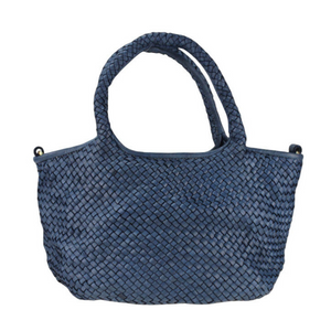 BZNA Bag Rozen Blau Italy Vintage Schultertasche Designer Damen Handtasche