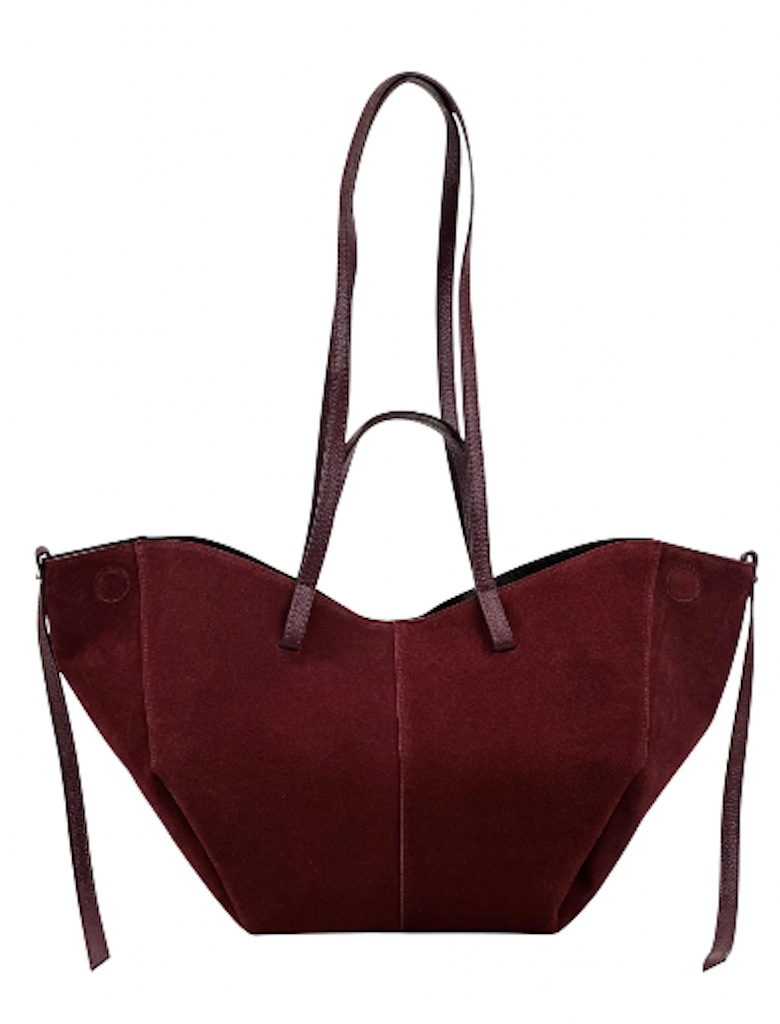 BZNA Bag Fonda Bordeaux Wildleder Italy Damen Shopper Handtasche Schultertasche Tasche