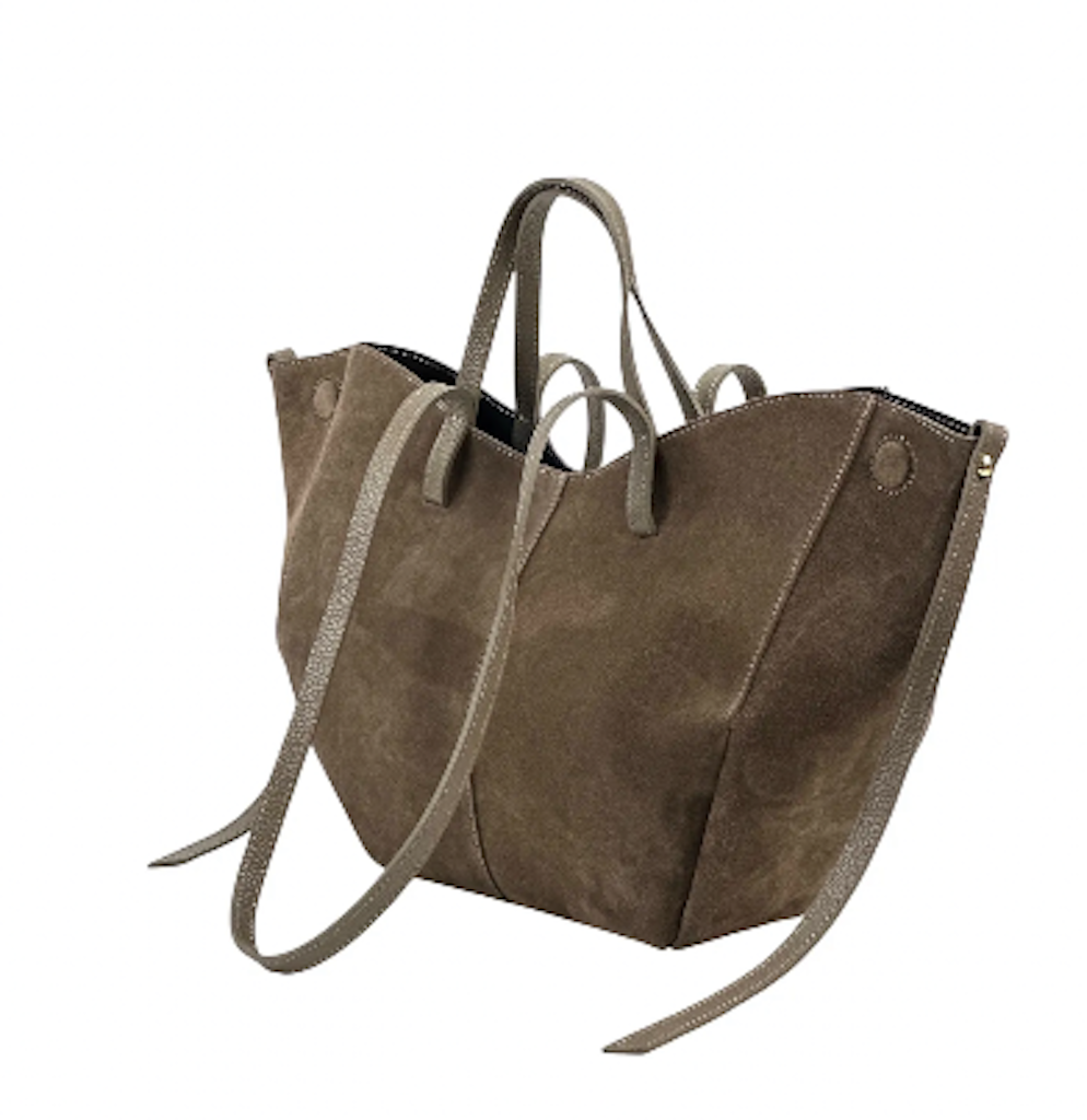 BZNA Bag Fonda Taupe Wildleder Italy Damen Shopper Handtasche Schultertasche Tasche