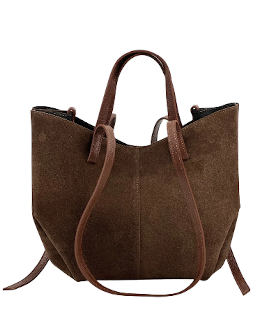 BZNA Bag Fonda Braun Wildleder Italy Damen Shopper Handtasche Schultertasche Tasche