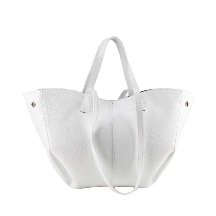 BZNA Bag Melina Weiß Leder Italy Damen Shopper Handtasche Schultertasche Tasche