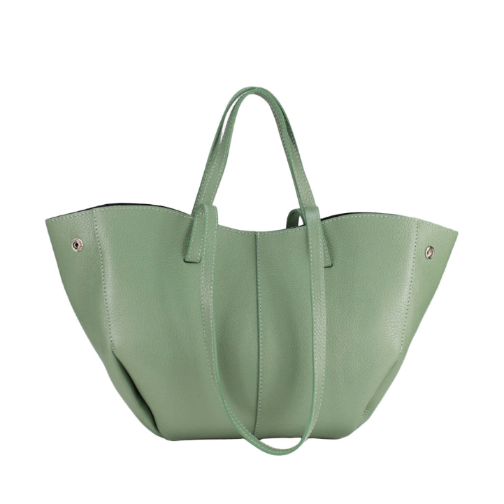 BZNA Bag Melina Mint Grün Leder Italy Damen Shopper Handtasche Schultertasche Tasche