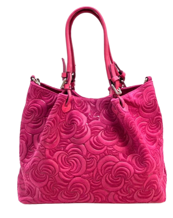 BZNA Bag Amia Fuxia geprägt Leder Italy Damen Shopper Handtasche Schultertasche Tasche
