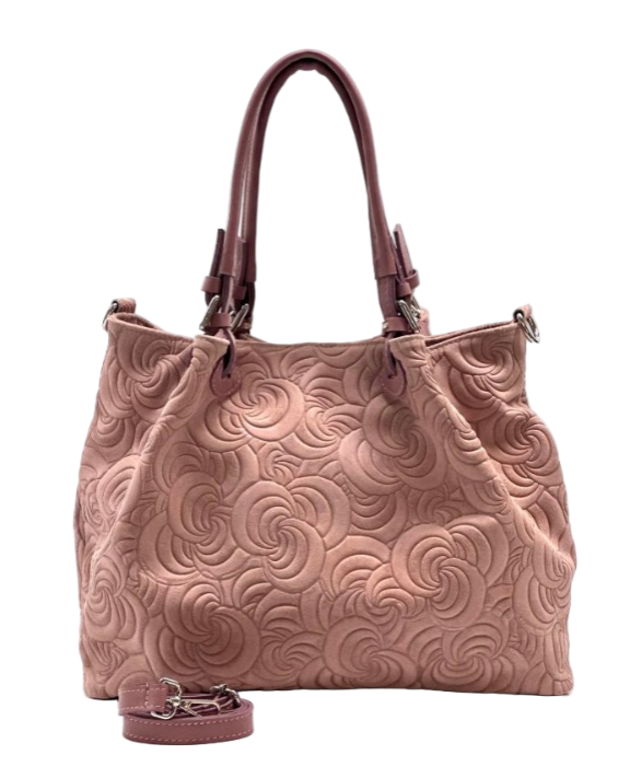 BZNA Bag Amia Rosa antico geprägt Leder Italy Damen Shopper Handtasche Schultertasche Tasche
