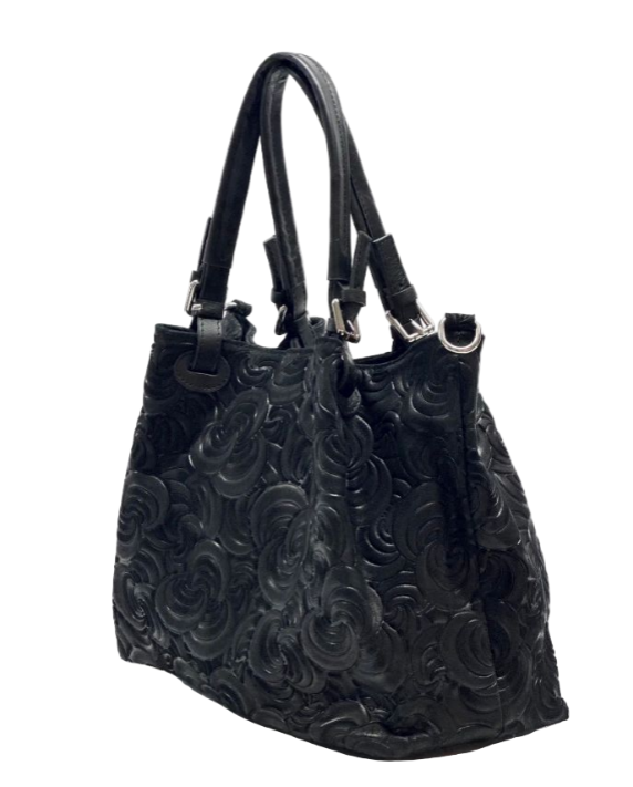 BZNA Bag Sephrina Nero geprägt Leder Italy Damen Shopper Handtasche Schultertasche Tasche - B Z N A