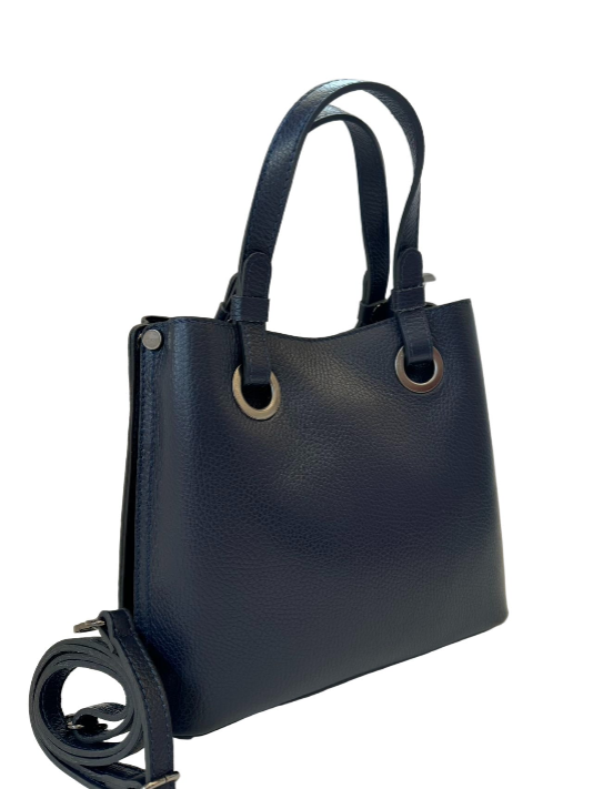 BZNA Bag Hana Dunkelblau Leder Italy Damen Handtasche Schultertasche Tasche