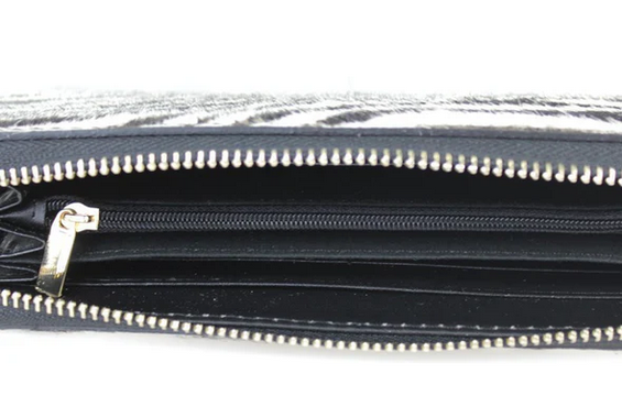 BZNA Berlin Fell Baya Zebra Cognac Echtfell  Wallet Leather Leder Portemonnaie Geldbörse Clutch