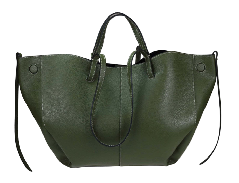 BZNA Bag Funny Verde Leder Italy Damen Shopper Handtasche Schultertasche Tasche