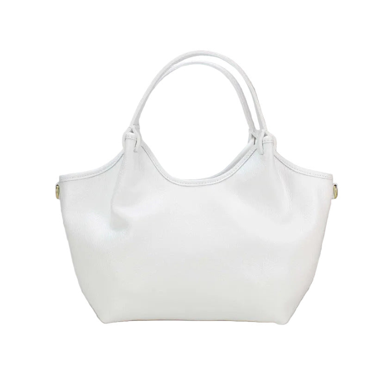 BZNA Bag Mette Weiß Leder Italy Damen Shopper Handtasche Schultertasche Tasche
