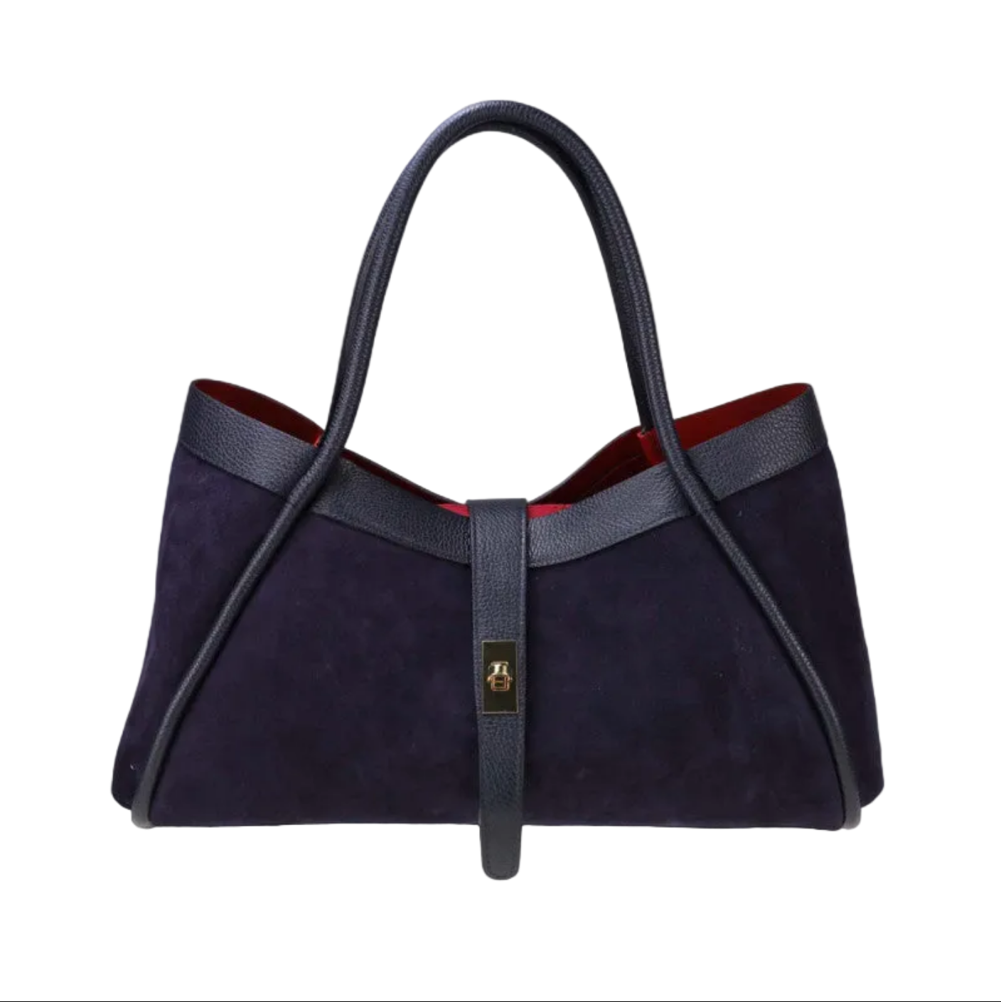 BZNA Bag Filiz Blau Wildleder Italy Damen Handtasche Schultertasche Tasche - B Z N A