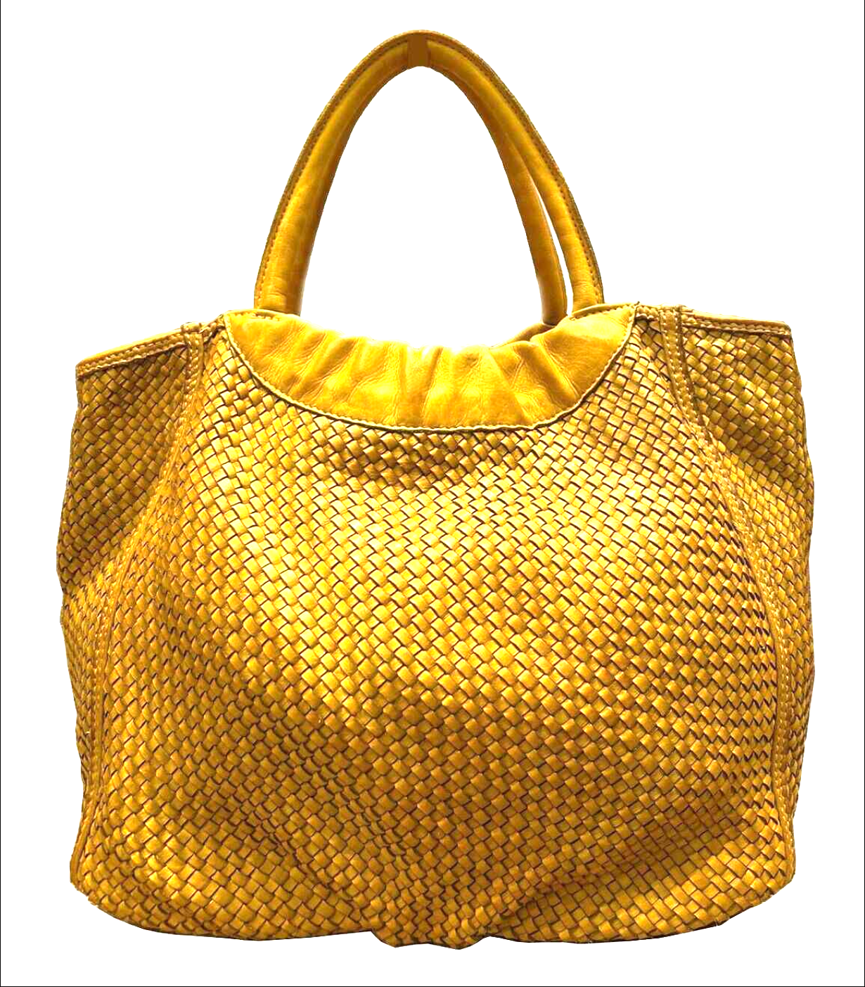 BZNA Bag Madita Gelb Italy Designer Damen Handtasche Schultertasche Tasche - B Z N A