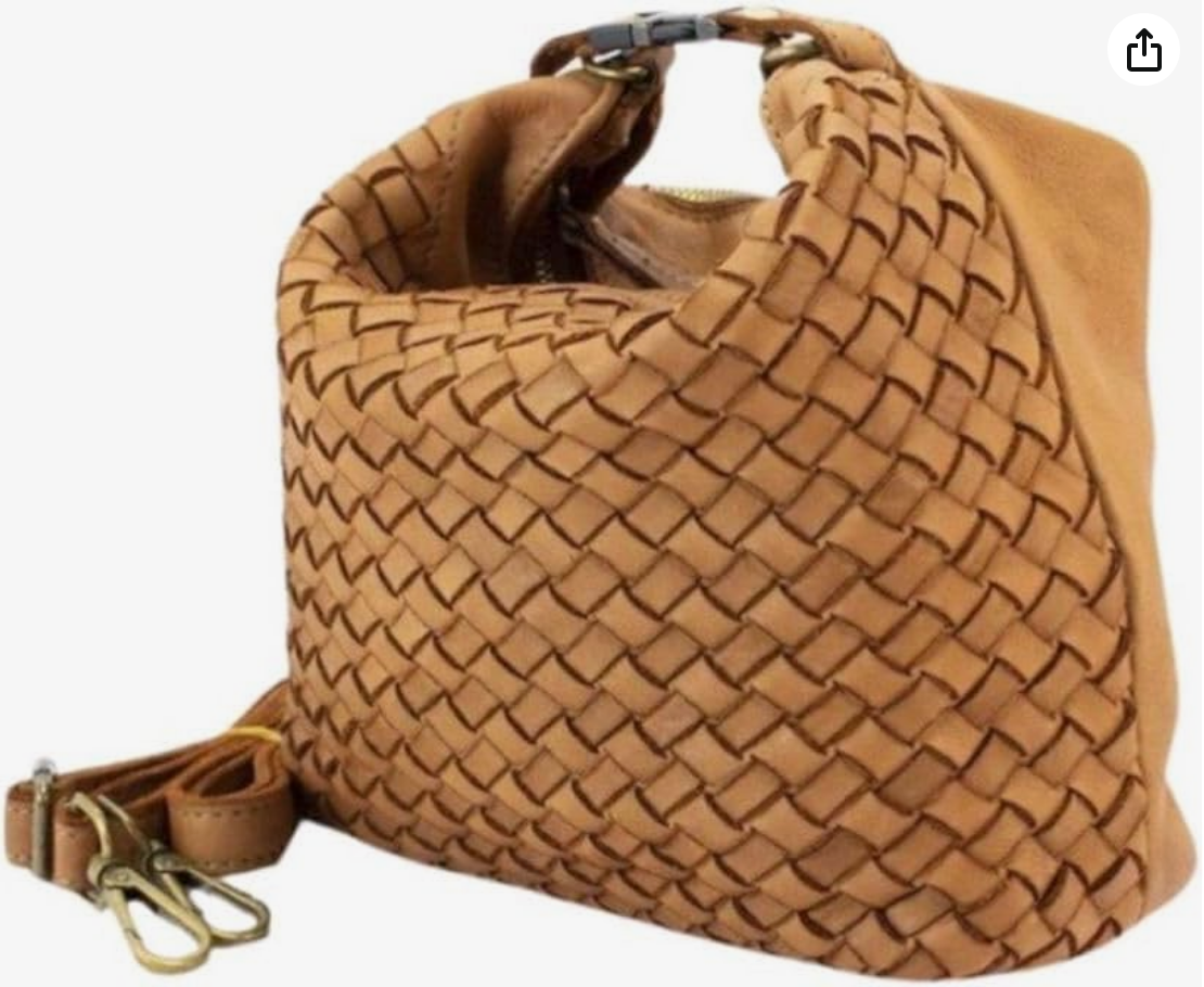 BZNA Bag Babsi klein Cognac Designer Beutel Handtasche Schultertasche - B Z N A