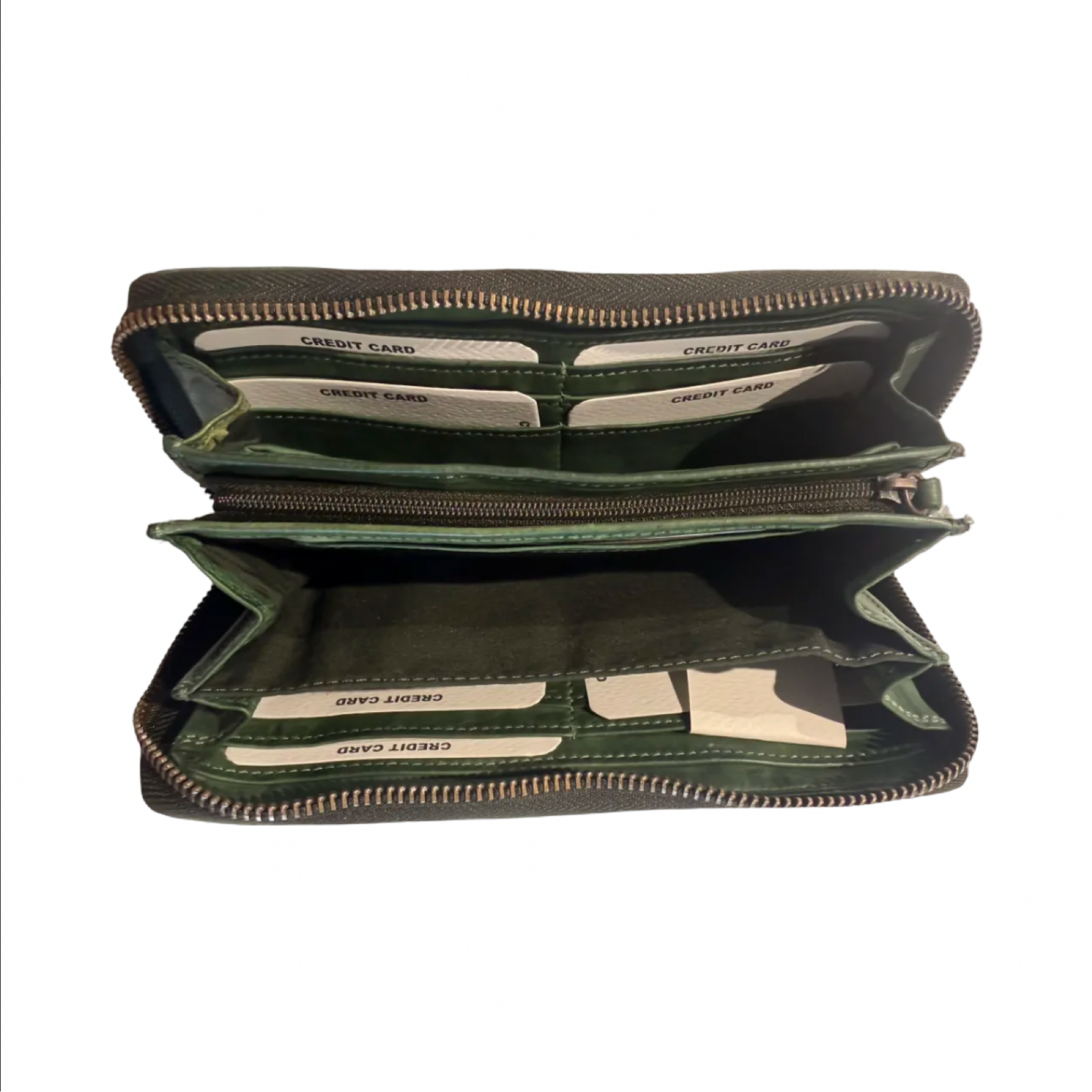 BZNA Berlin Willa Grün Wallet Leather Leder Portemonnaie Geldbörse Neu - B Z N A