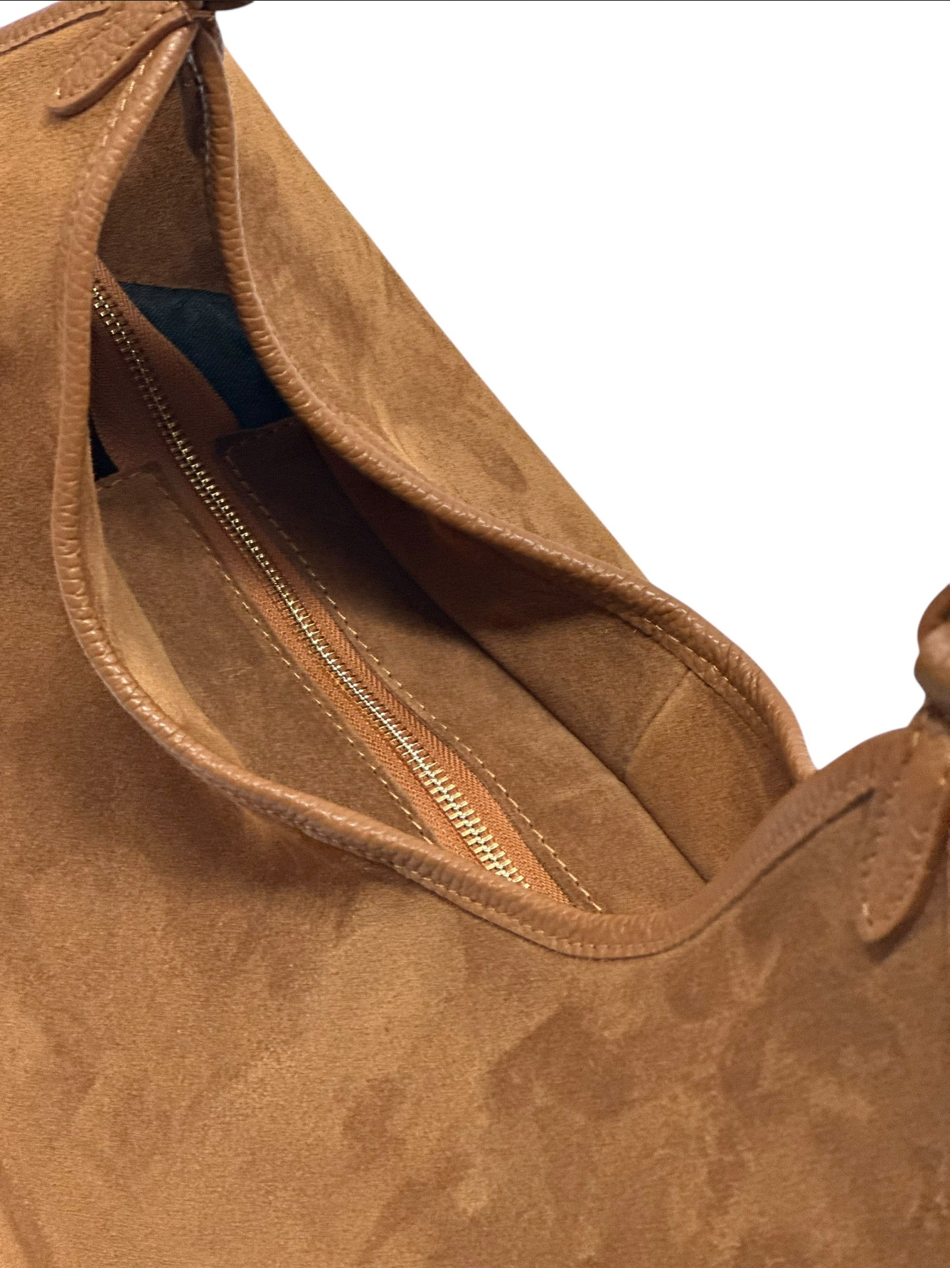 BZNA Bag Tanjia Cognac Wildleder Italy Damen Handtasche Schultertasche Tasche BZNA6033 - B Z N A