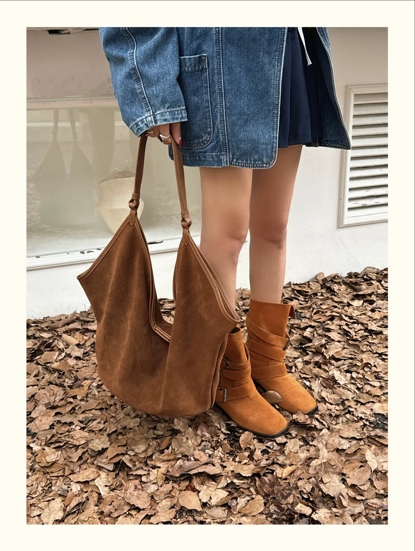 BZNA Bag Tanjia Cognac Wildleder Italy Damen Handtasche Schultertasche Tasche BZNA6033 - B Z N A