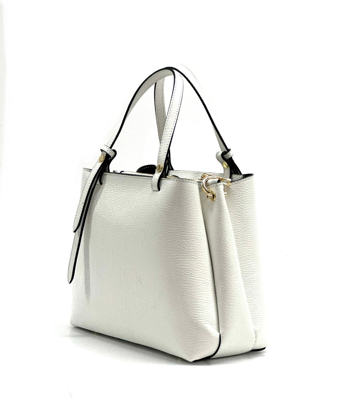 BZNA Bag Latona White Leder Italy Damen Handtasche Schultertasche Tasche - B Z N A