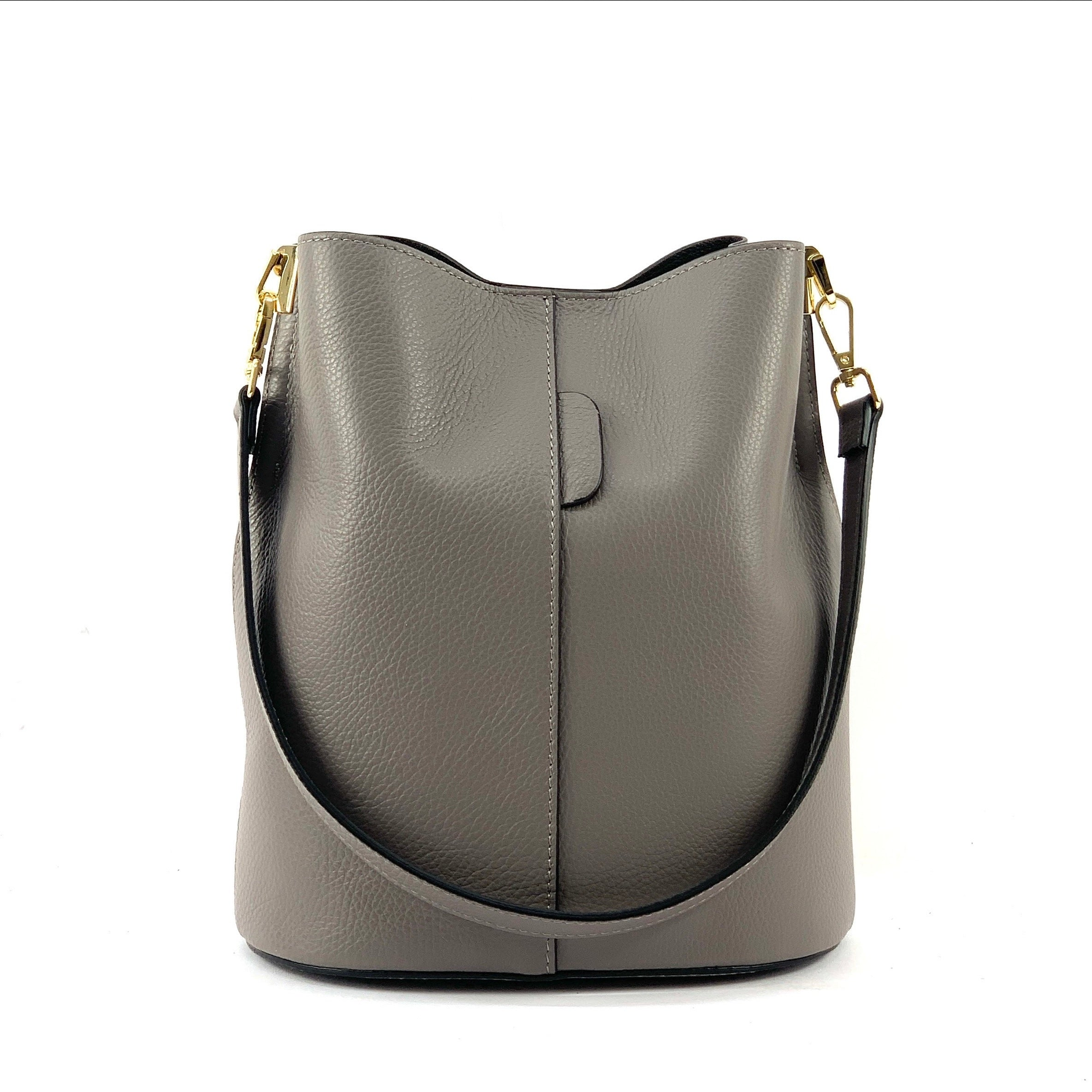 BZNA Bag Shirinia Rauchgrau Leder Italy Damen Handtasche Schultertasche Tasche - B Z N A
