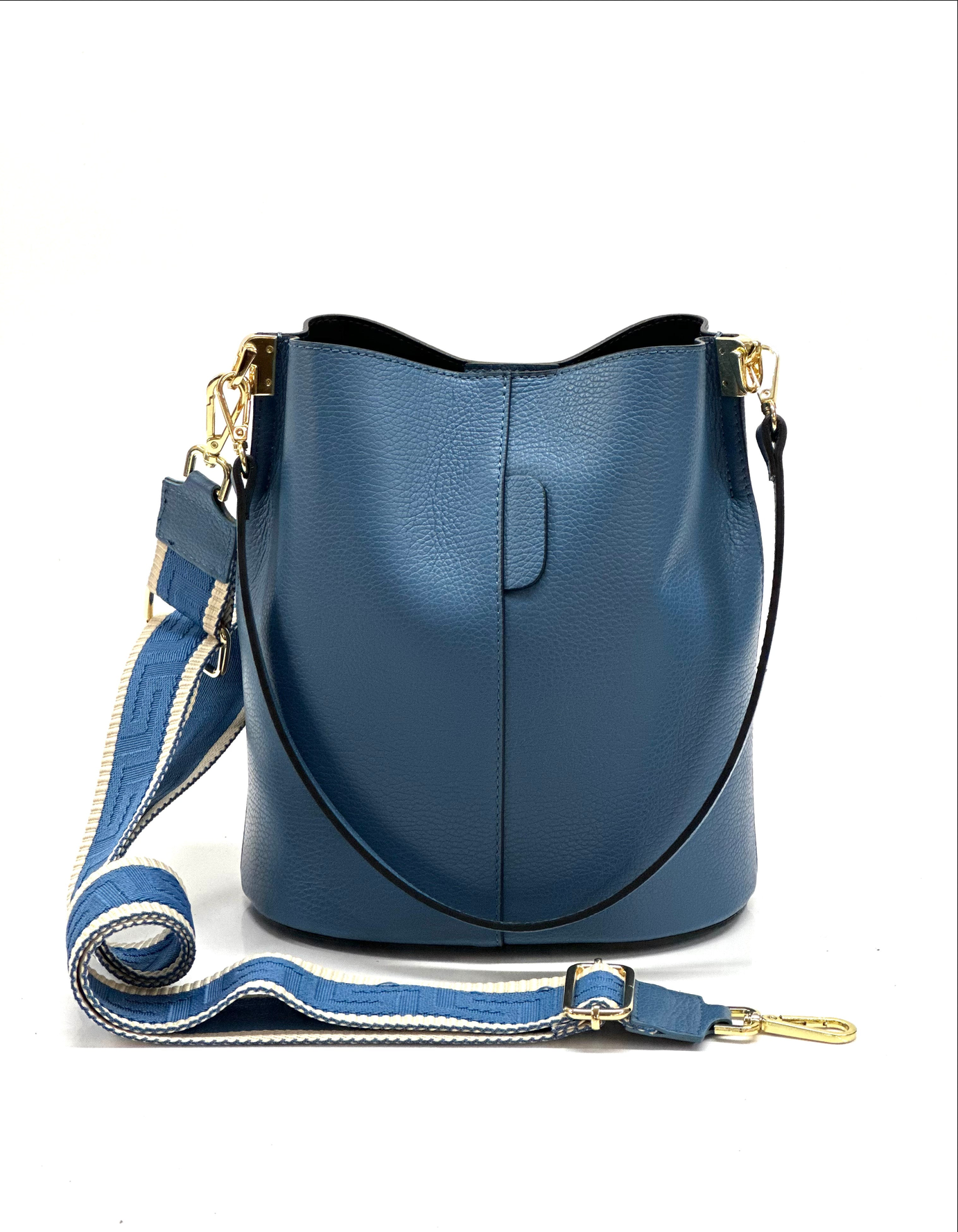 BZNA Bag Shirinia Jeans Leder Italy Damen Handtasche Schultertasche Tasche - B Z N A