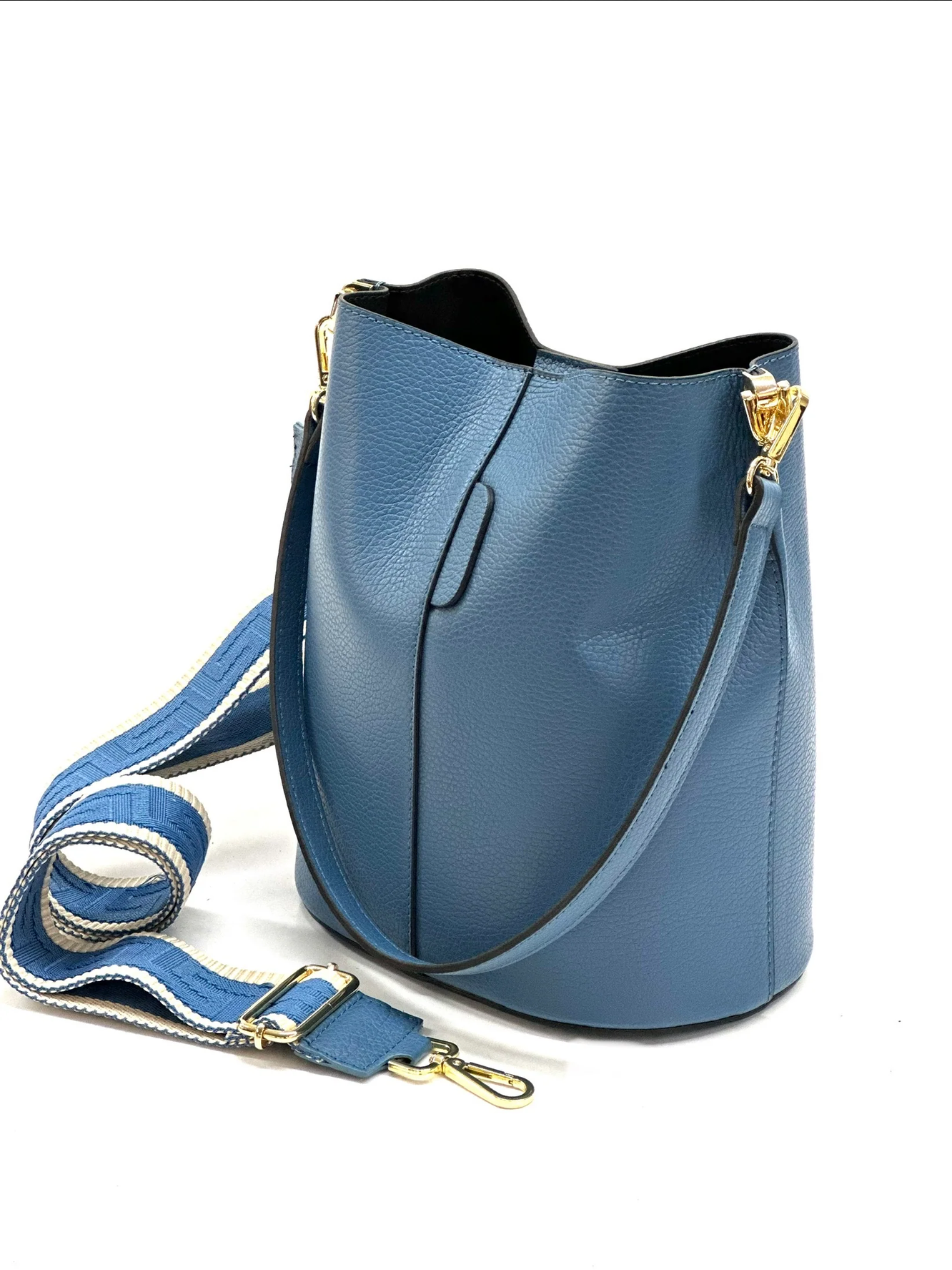 BZNA Bag Shirinia Jeans Leder Italy Damen Handtasche Schultertasche Tasche - B Z N A