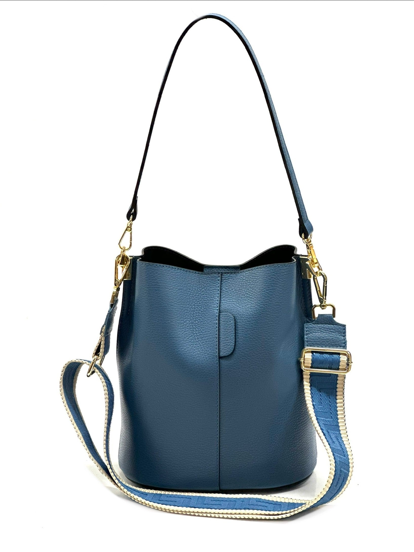 BZNA Bag Shirinia Jeans Leder Italy Damen Handtasche Schultertasche Tasche - B Z N A