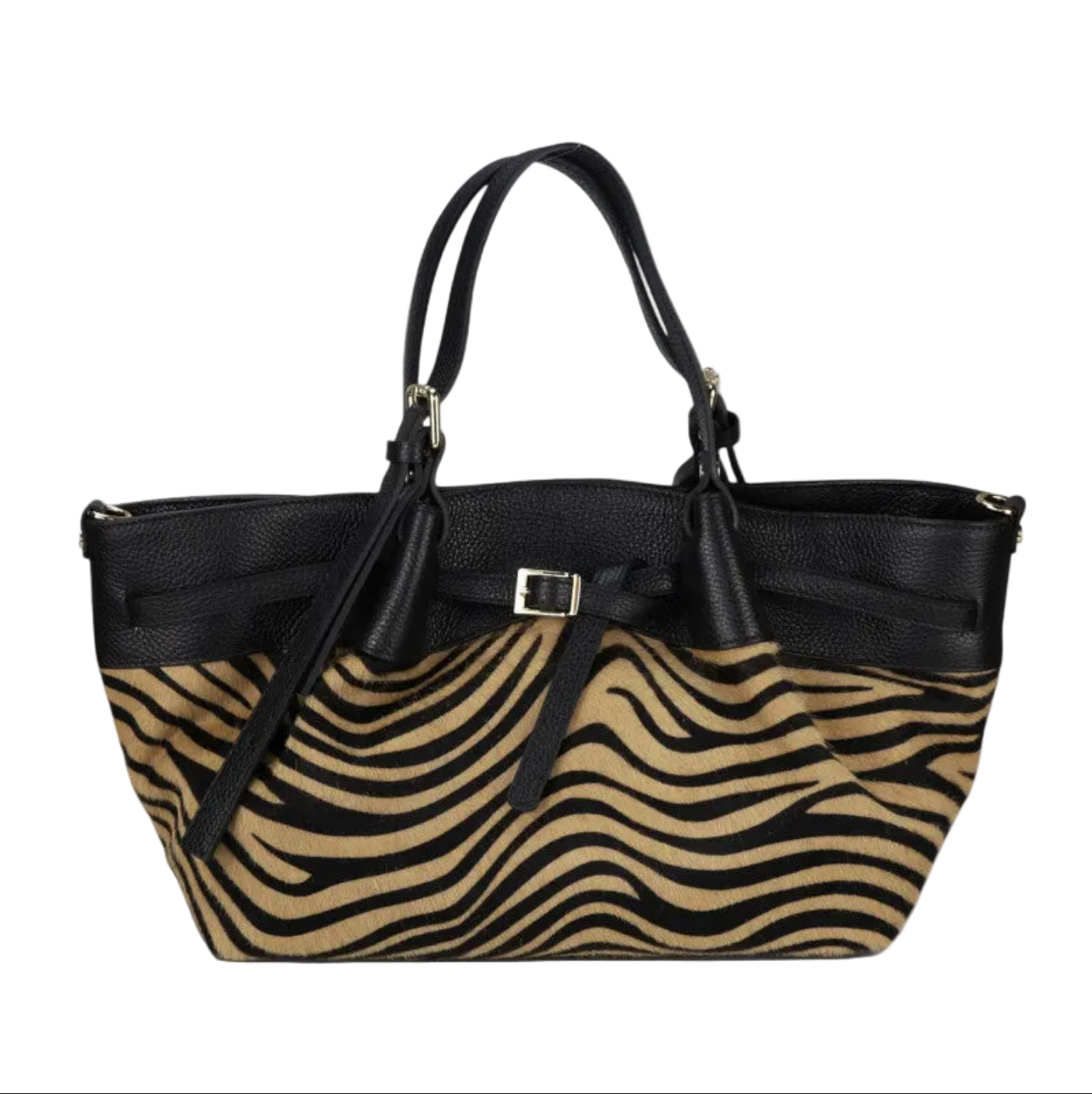BZNA Bag BO6290 Tigre Cavalino Echtfell Italy Damen Shopper Handtasche Schultertasche Tasche - B Z N A