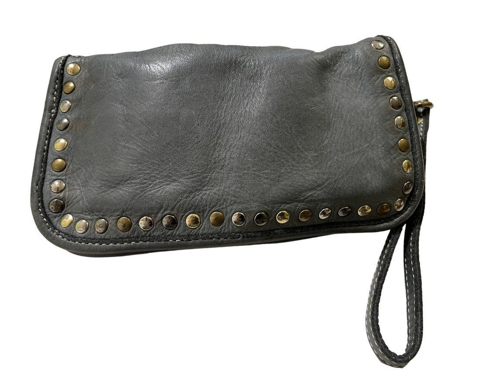 BZNA Berlin Romy Grau Wallet Clutch Leather Leder Portemonnaie Geldbörse - B Z N A