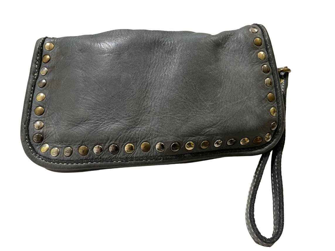 BZNA Berlin Romy Grau Wallet Clutch Leather Leder Portemonnaie Geldbörse