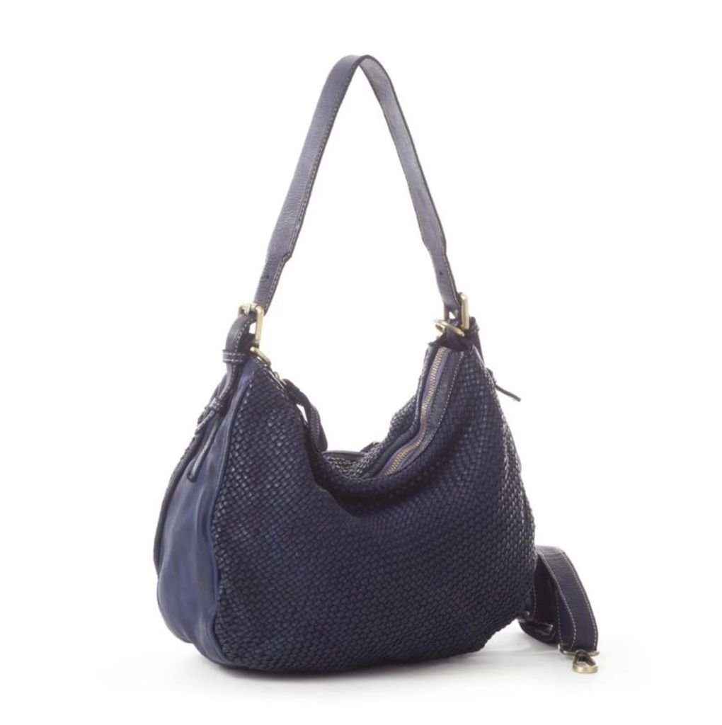 BZNA Bag Anja Blau Italy Designer Beutel Umhängetasche Damen Handtasche Leder