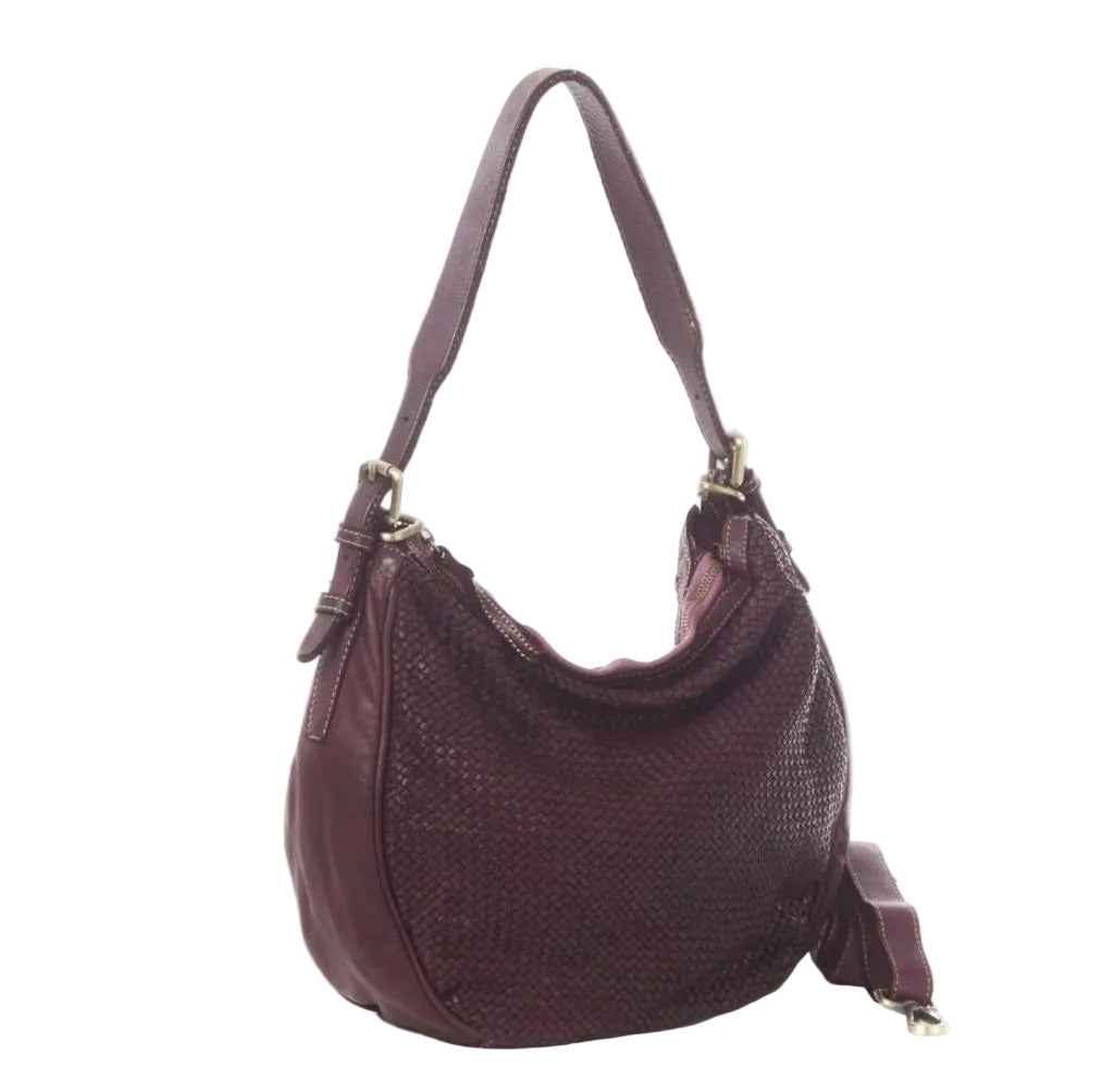 BZNA Bag Anja Bordeaux Italy Designer Beutel Umhängetasche Damen Handtasche Leder
